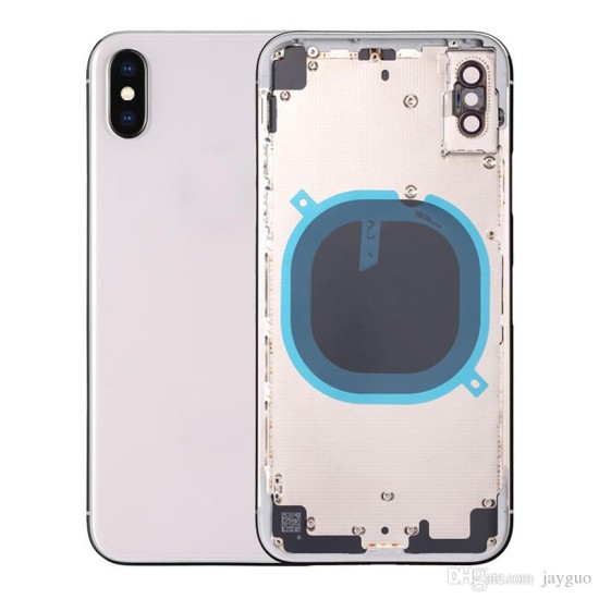 IPHONE XS BACK TAMPA+FRAME COMPLETE WHITE ORIGINAL